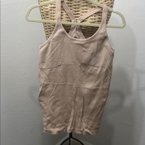 Lulu lemon ribbed light pink tank top
